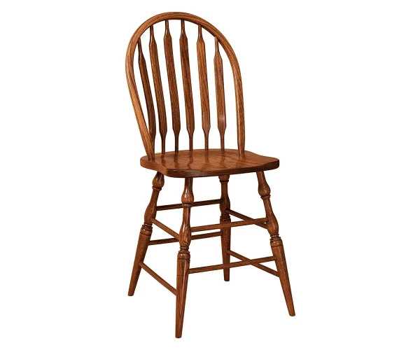 Bent Paddle Stationary Bar Stool